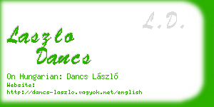 laszlo dancs business card
